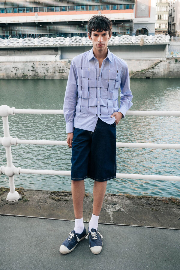 Victoria Inglesa Lona Envejecita Drec azul