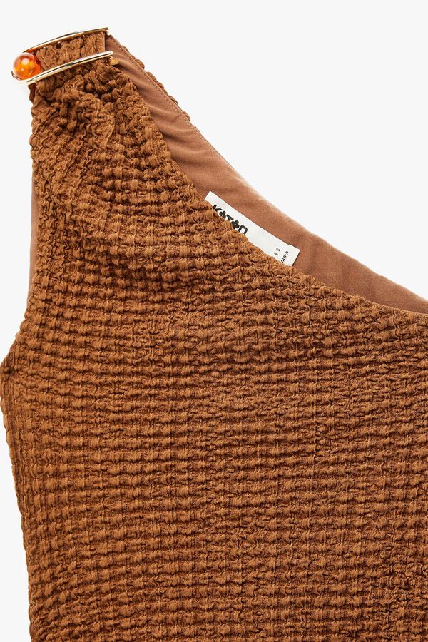 Koton Vestido maxi de um ombro cru