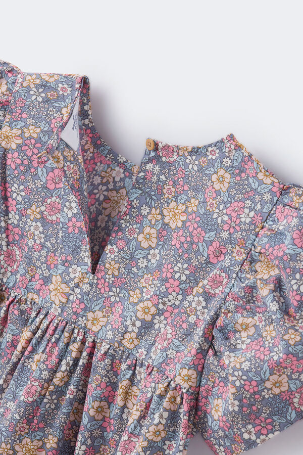 Springfield Kids Vestido floral cinzento menina cinzento