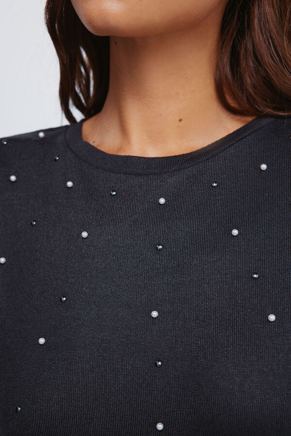 Springfield Camiseta tachas posicionadas gris