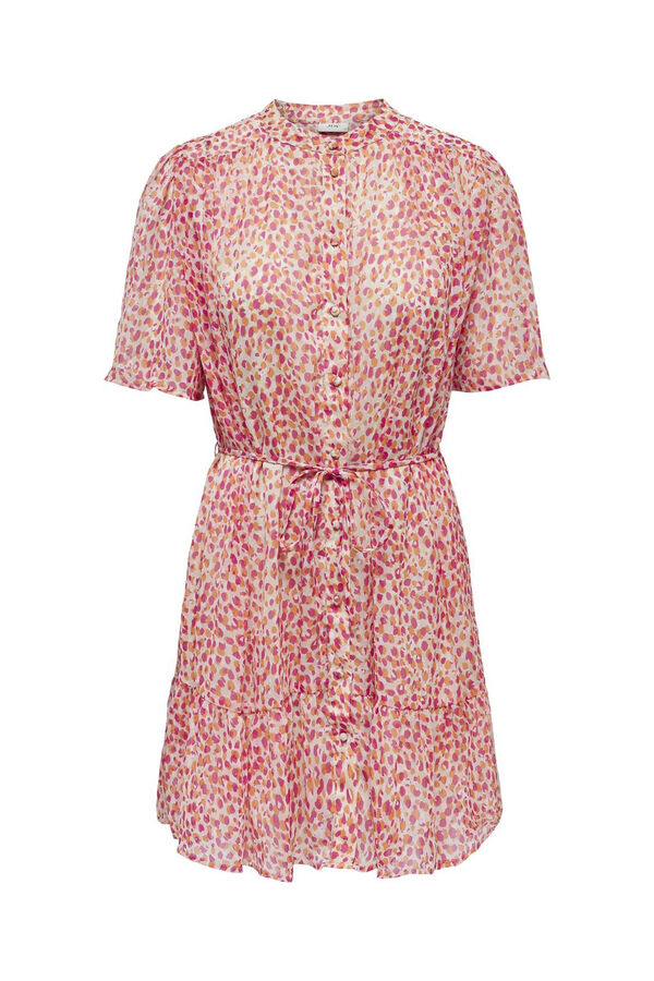 JDY Vestido curto estampado cinzento