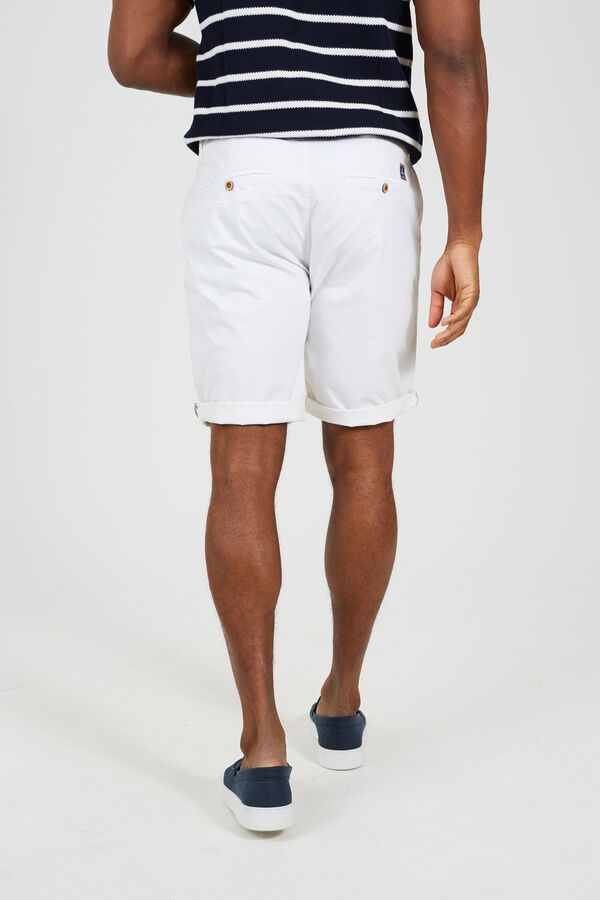 Brave Soul Short b&aacute;sico con cinco bolsillos blanco
