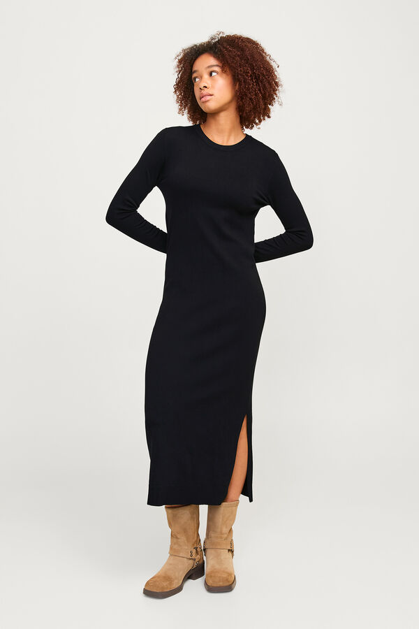Jack & Jones Vestido maxi de punto fino negro