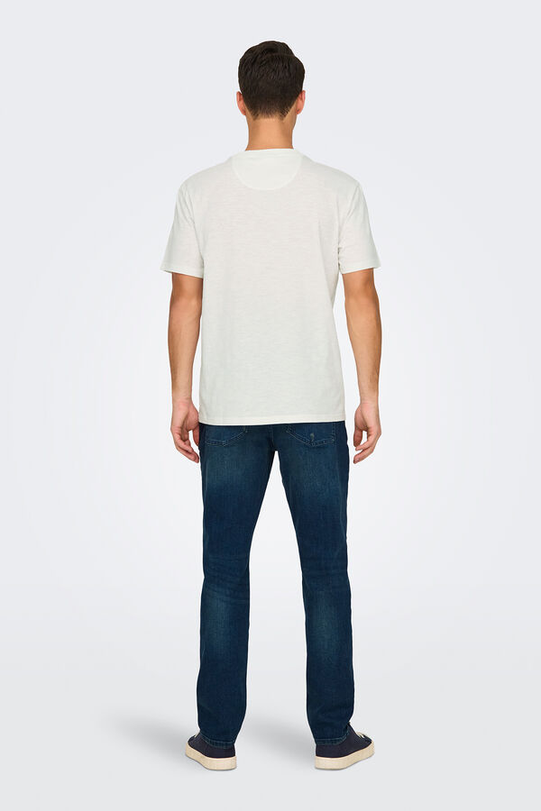 Only & Sons Camisola de manga curta com bolso branco