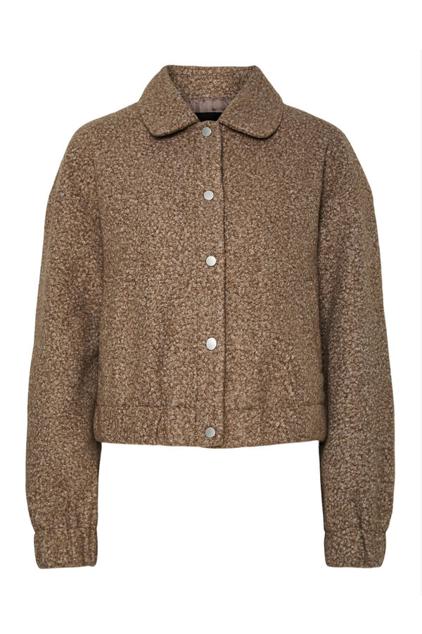 Pieces Chaqueta teddy cru