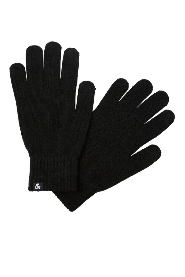 Jack & Jones Guantes suaves de punto negro