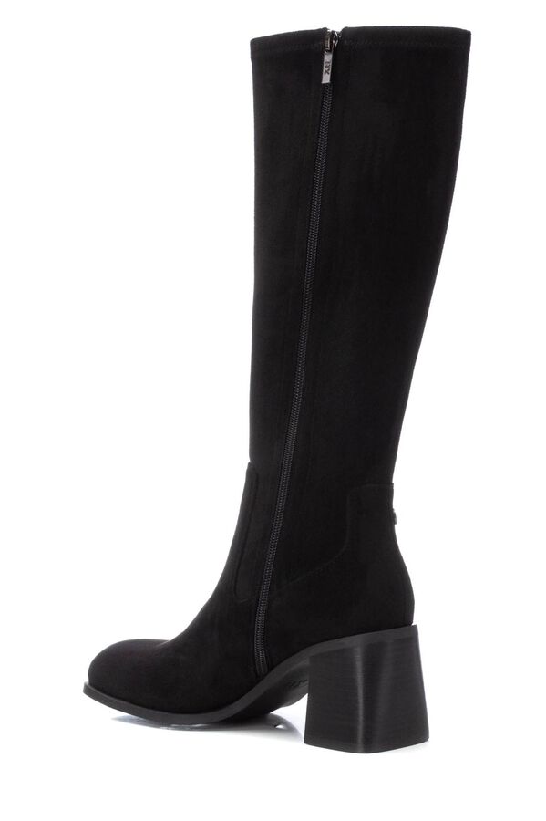 XTI Bota camur&ccedil;a com salto preto