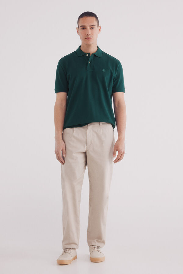 Springfield Polo piqu&eacute; b&aacute;sico regular fit verde