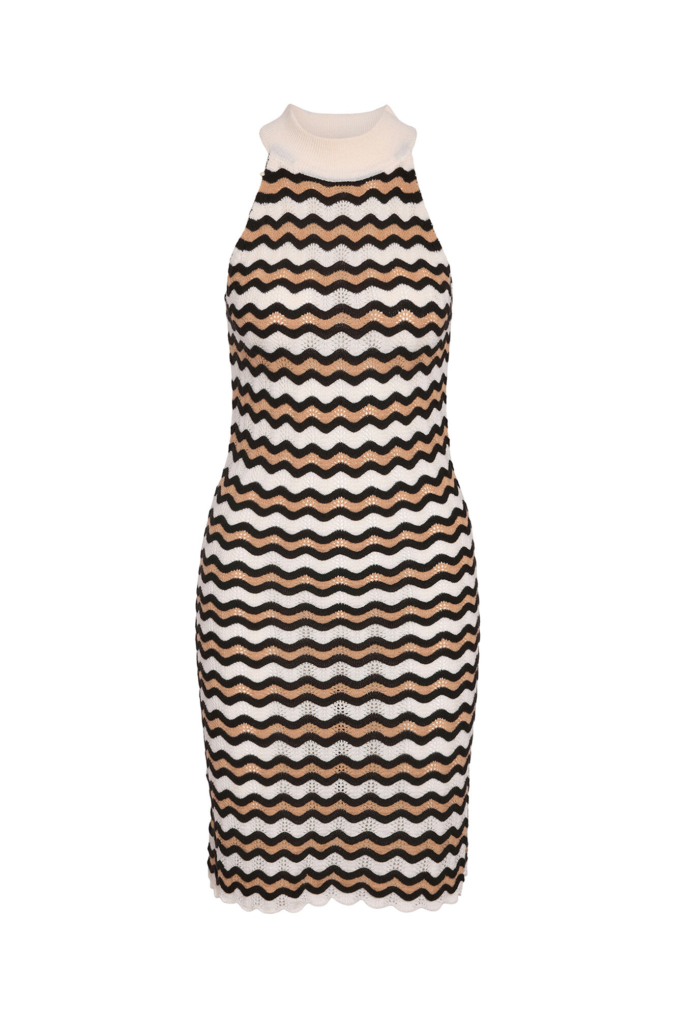 Noisy May Vestido Crochet Contraste