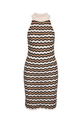 Noisy May Vestido Crochet Contraste gris