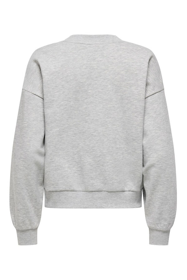 Only Sudadera texto frontal gris