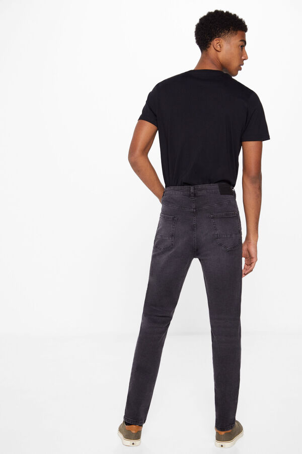 Springfield Jeans slim negro lavado gris