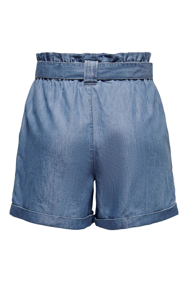 Only Short vaqueiro tiro alto azul