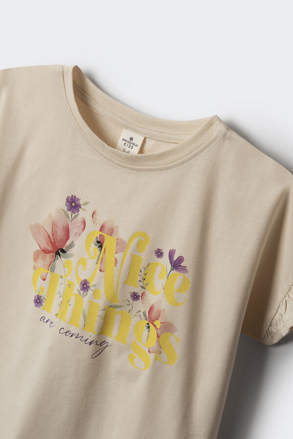 Springfield Kids Camiseta Nice Things ni&ntilde;a blanco