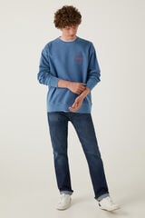 Springfield Sweatshirt básica de gola redonda azulado
