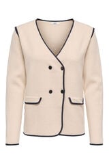 JDY Chaqueta cruzada punto blanco