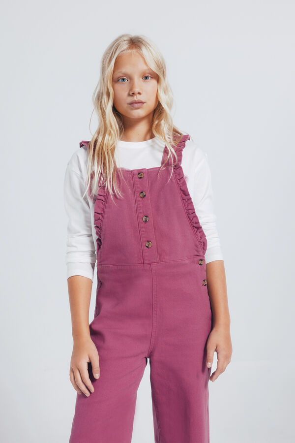 Springfield Kids Macac&atilde;o longo com babados para meninas rosa