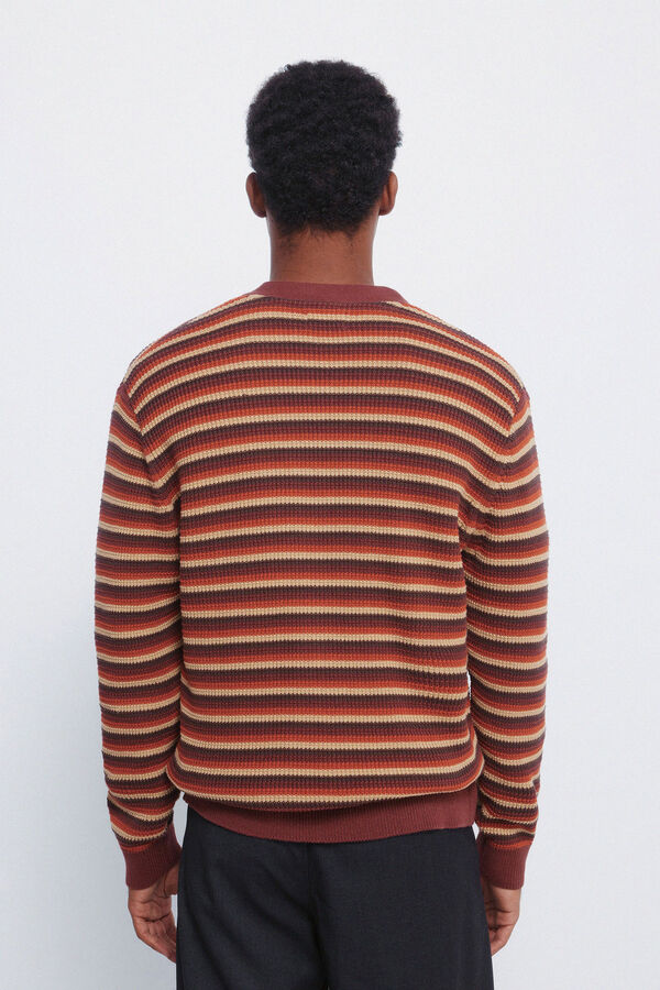 Springfield C&aacute;rdigan estructura botones naranja