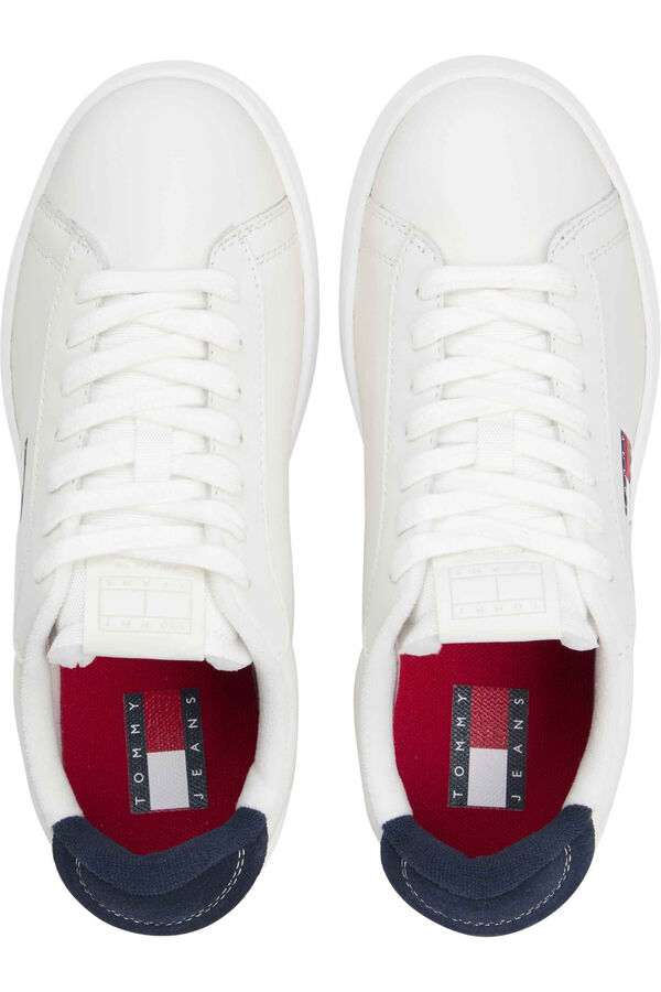 Tommy Jeans Zapatillas Tommy Jeans blancas con logo bandera blanco