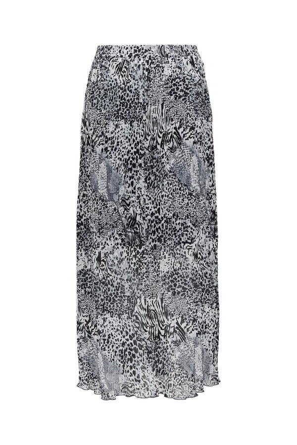 Only Falda larga plisada gris