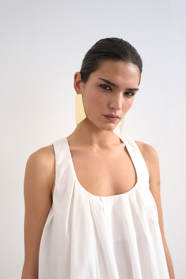 Topshop Vestido curto de al&ccedil;as branco