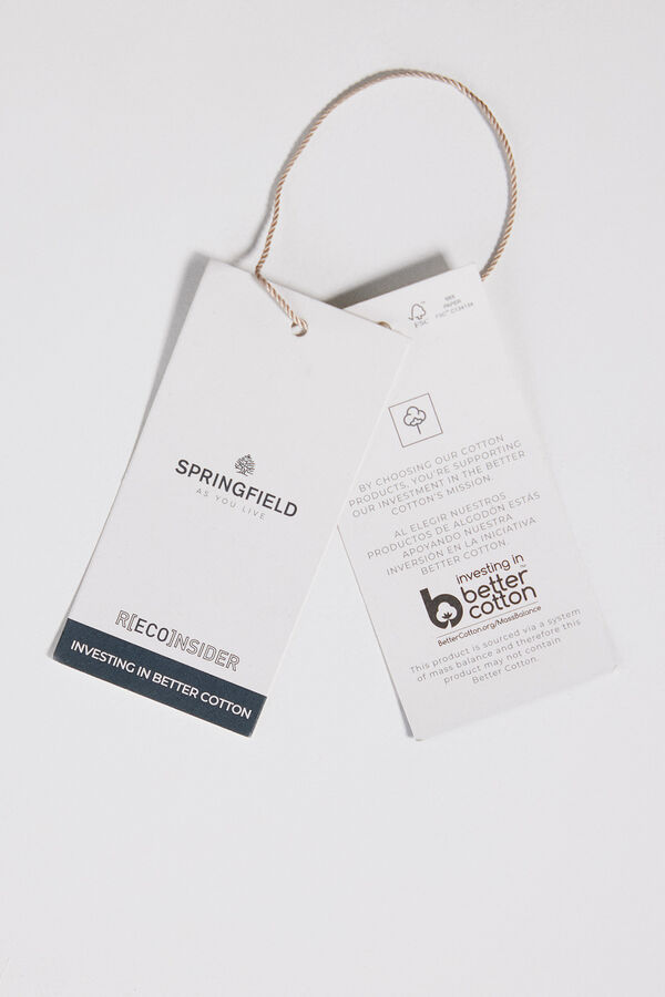 Springfield Camiseta estructura rayada nude