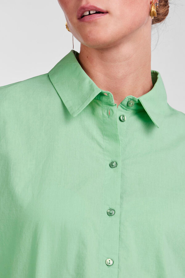 Pieces Camisa básica de algodão verde