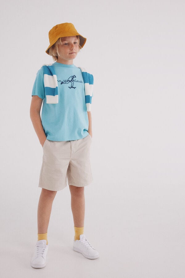 Springfield Kids Camiseta Skater ni&ntilde;o azul