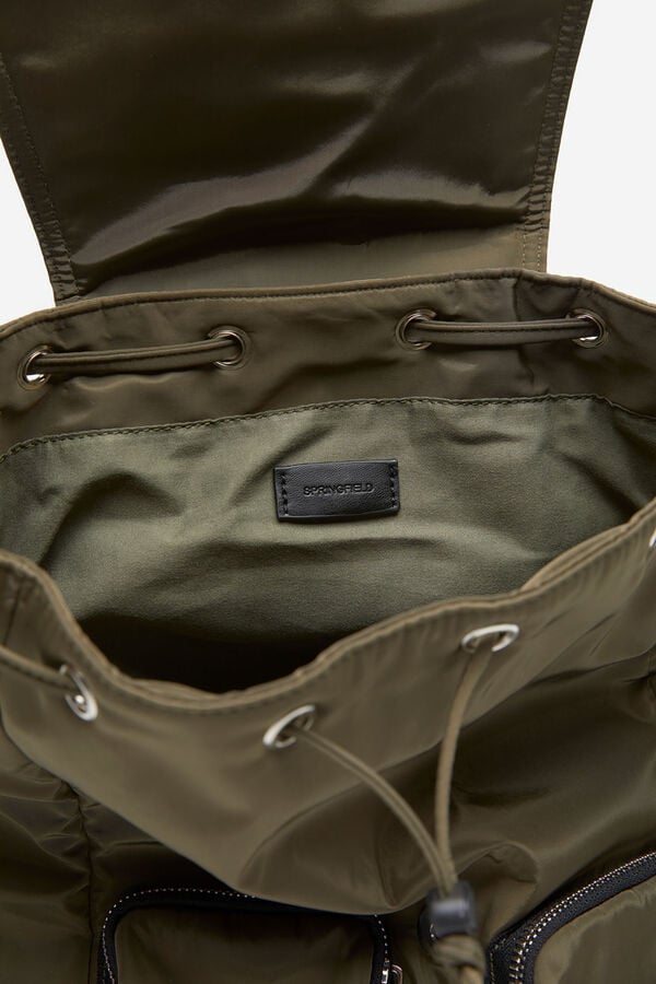 springfield Mochila nylon bolsillos nude