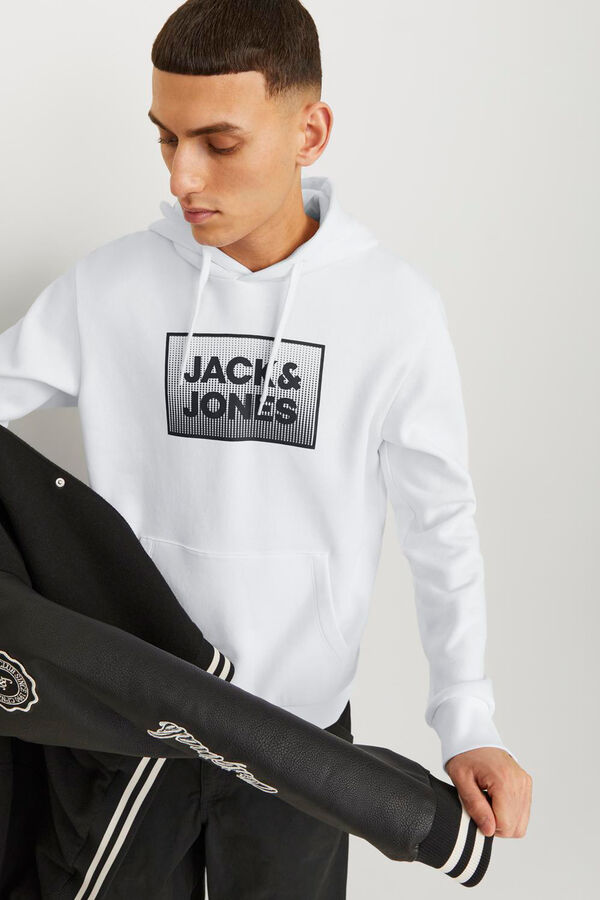 Jack & Jones Sudadera capucha est&aacute;ndar blanco