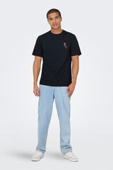 Only & Sons T-shirt de manga curta. preto