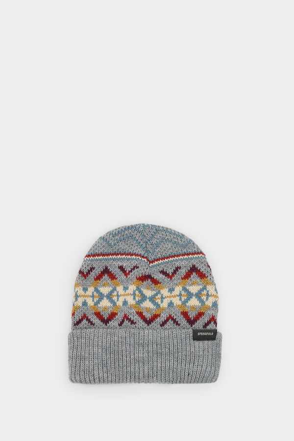 Springfield Gorro beanie jacquard gris gris