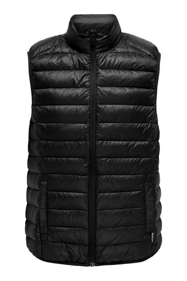 Only & Sons Colete acolchoado leve preto