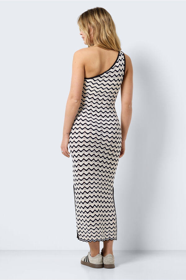 Noisy May Vestido crochet&nbsp;assim&eacute;trico preto