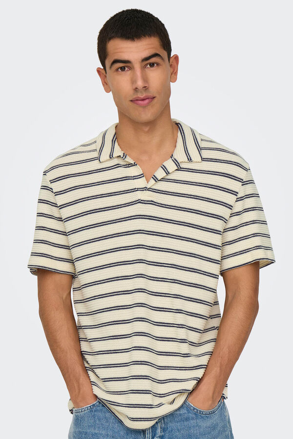 Only & Sons Polo de manga curta azul