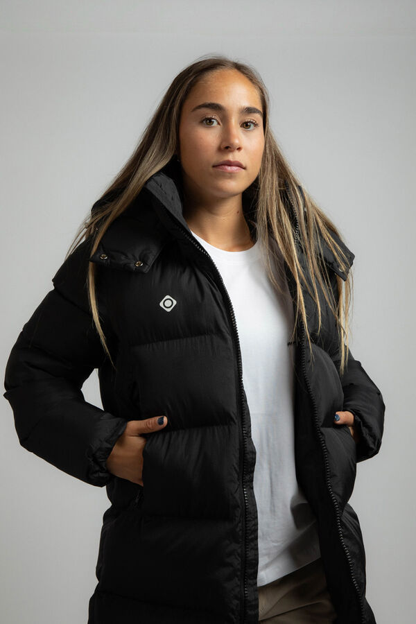 Izas Sobretudo de fibra longa preto