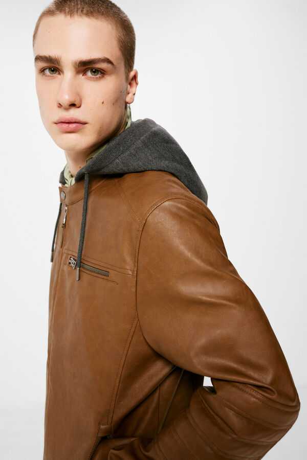 Springfield Blus&atilde;o efeito pele capuz cru