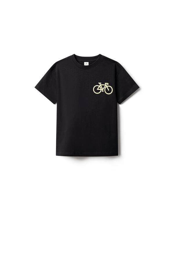 Springfield Kids T-shirt de manga curta boxy para crian&ccedil;a preto