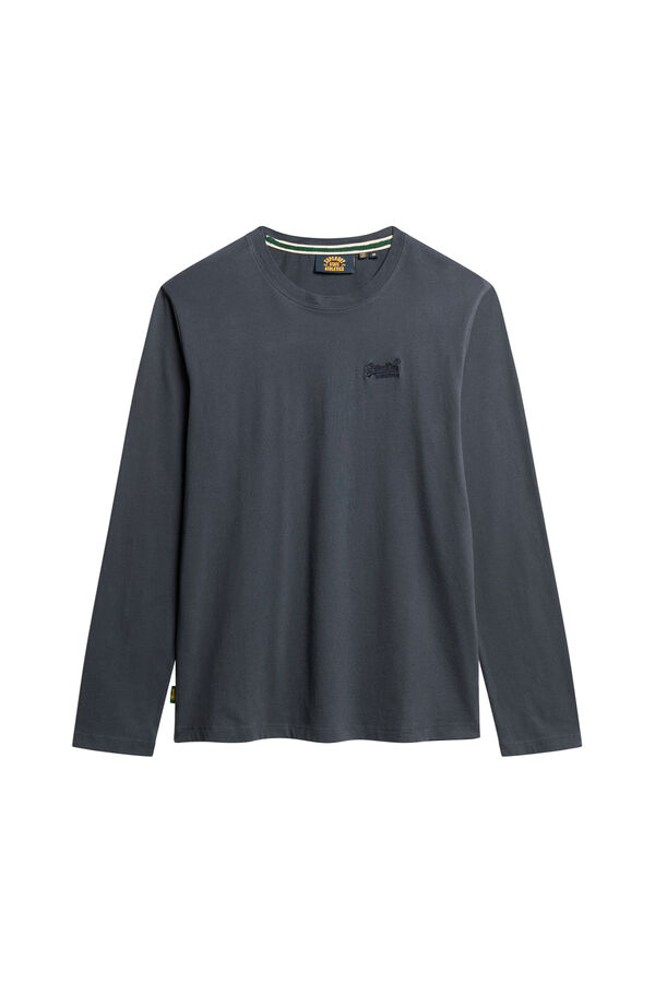 Superdry T-shirt de manga comprida azul