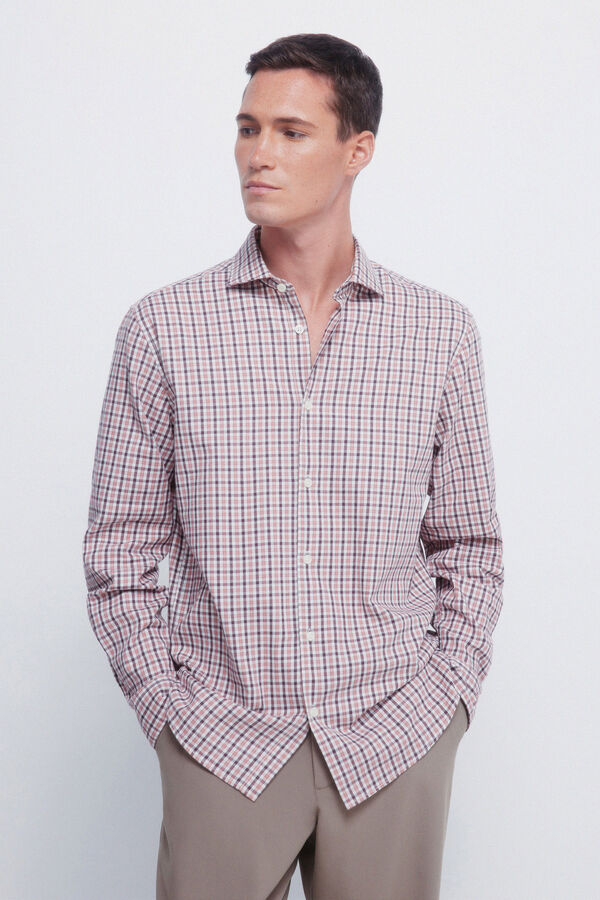 Springfield Camisa xadrez pequena rosa