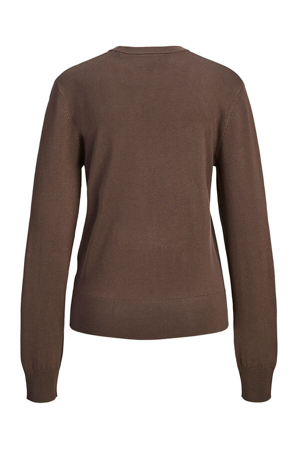 Jack & Jones Su&eacute;ter de malha slim fit castanho
