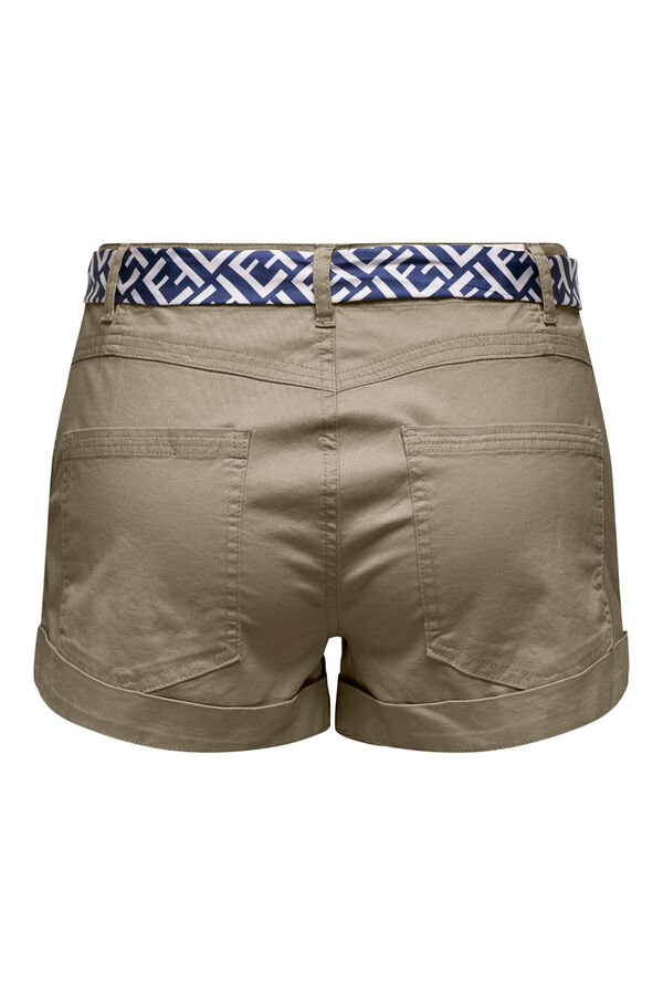 Only Cal&ccedil;as curtas cinto la&ccedil;o verde