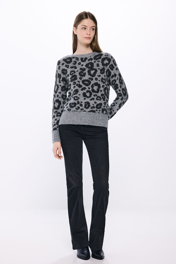 Springfield Jersey intarsia animal gris