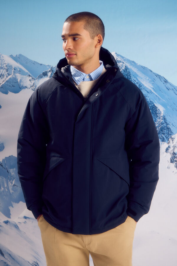 Springfield Parka corta acolchada t&eacute;rmica azul