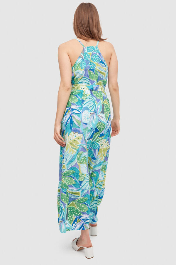 Inside Vestido Maxi Cuello Halter Est azul