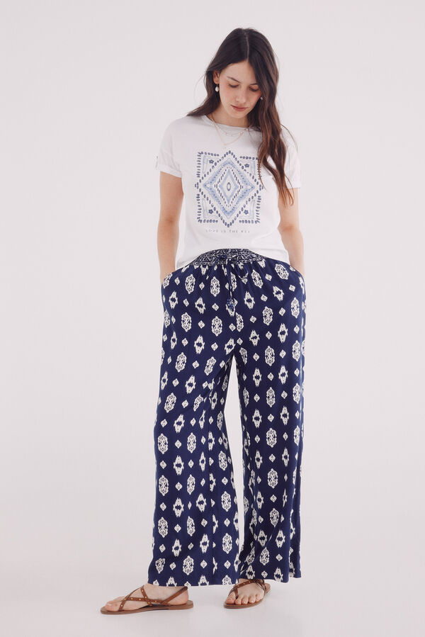 Springfield Camiseta gr&aacute;fica com manga bege