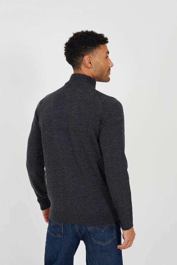 Brave Soul Jersey de cuello alto gris