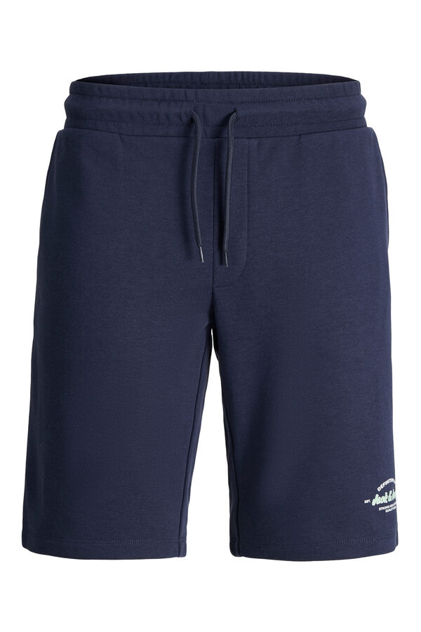Jack & Jones PLUS Short felpa logo azul
