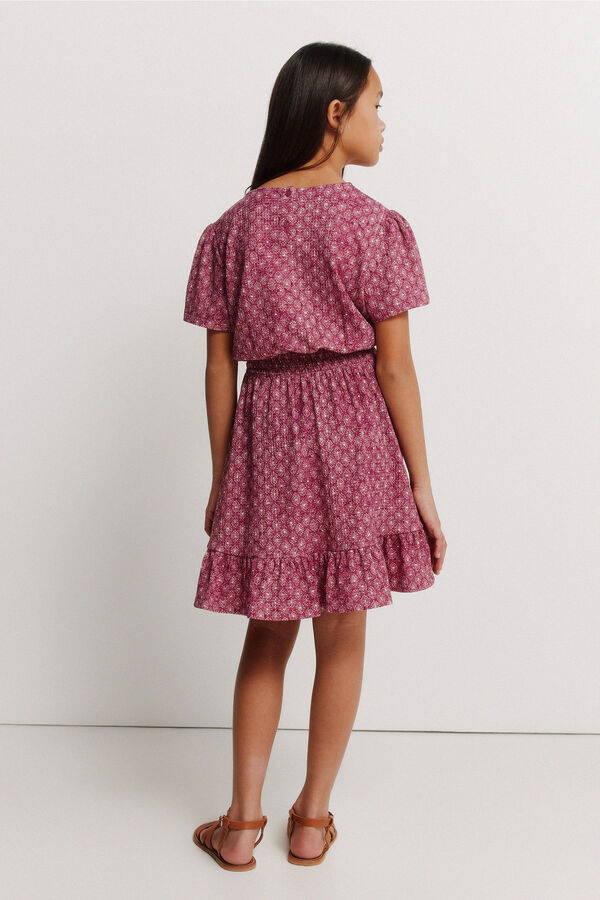 Springfield Kids Vestido de menina manga curta IKAT rosa