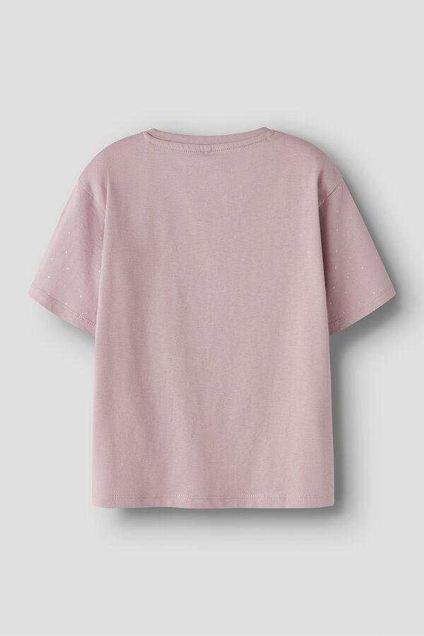 Name It Camiseta de brillo de ni&ntilde;a rosa